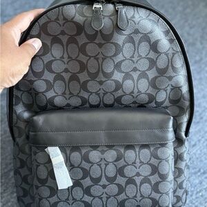 Stylish Black Patterned Men's Backpack